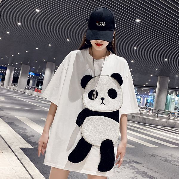 l8894# short sleeve net red vibrato, same loose women's wear 2020 new cartoon sticker big pattern tiktok, White
l8894# short sleeve net red vibrato, same loose women's wear 2020 new cartoon sticker big pattern tiktok, White