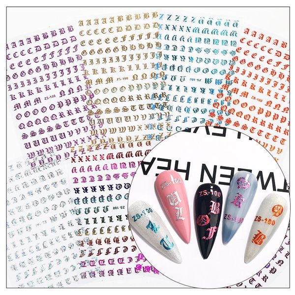 nail art sticker europe and america laser aurora 3d letter diy creative nail art sticker english letter sticker, Black
nail art sticker europe and america laser aurora 3d letter diy creative nail art sticker english letter sticker, Black