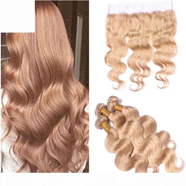 #27 honey blonde virgin brazilian hair weaves with lace frontal closure body wave #27 strawberry blonde 3bundles with 13x4 full lace frontal, Black;brown
#27 honey blonde virgin brazilian hair weaves with lace frontal closure body wave #27 strawberry blonde 3bundles with 13x4 full lace frontal, Black;brown