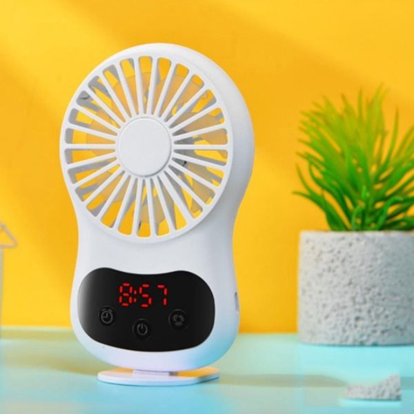 multifunctional clock small fan creative deskmini usb fan