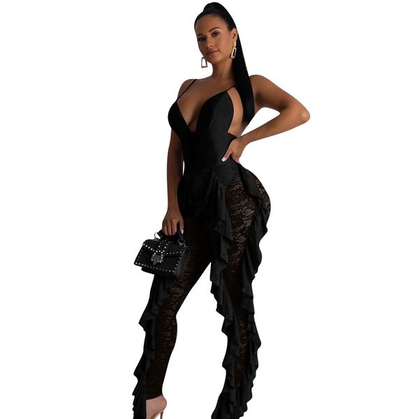 y european and american womens clothing club tight backless lace jumpsuit womens clothing, Black;white
y european and american womens clothing club tight backless lace jumpsuit womens clothing, Black;white