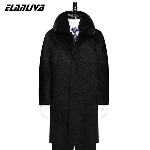 2020 winter warm mink wool trench coat men mid-length thick coats lapel single breasted with vest woolen formal coats, Black
2020 winter warm mink wool trench coat men mid-length thick coats lapel single breasted with vest woolen formal coats, Black