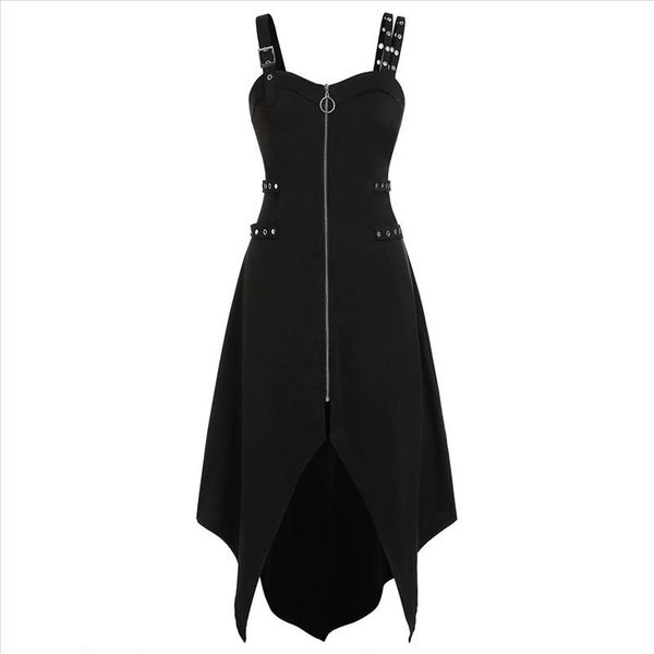 women gothic dress vintage black punk plus size cool solid zipper irregular hem sleeveless camisole mini dress woman vestidos, Black;gray
women gothic dress vintage black punk plus size cool solid zipper irregular hem sleeveless camisole mini dress woman vestidos, Black;gray