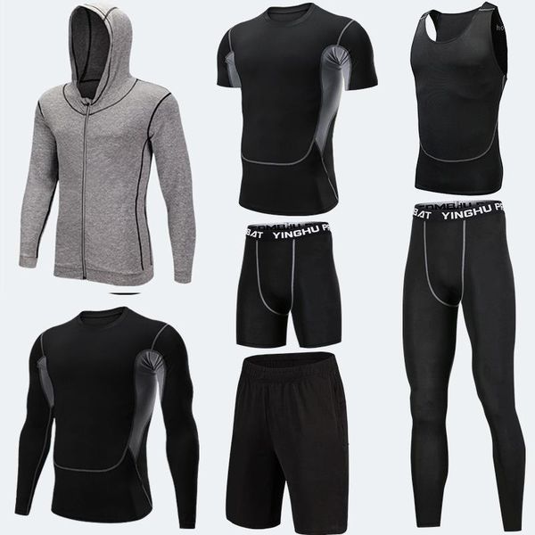 running sets 7pcs compression set men sport suits training quick dry basketball jogging gym fitness clothes1, Black;blue
running sets 7pcs compression set men sport suits training quick dry basketball jogging gym fitness clothes1, Black;blue