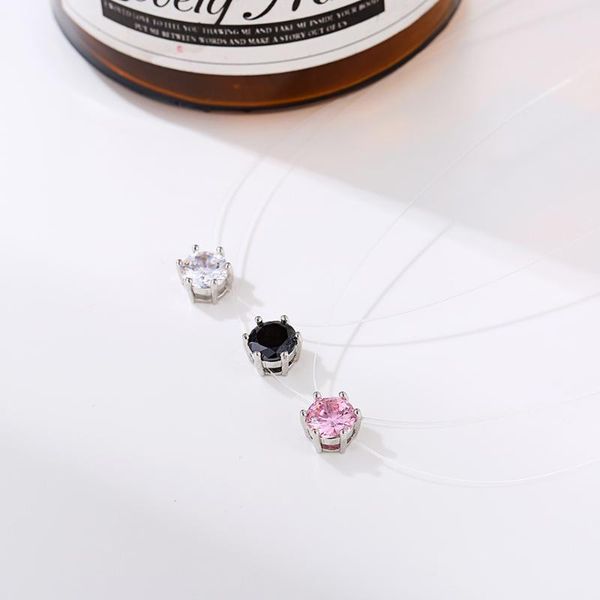 new pink black white big cz zircon choker necklace for woman transparent fishing line chain short trendy fashion jewelry gift, Golden;silver
new pink black white big cz zircon choker necklace for woman transparent fishing line chain short trendy fashion jewelry gift, Golden;silver