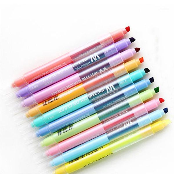 10pc creative high capacity 10colors erasable highlighter hand account marker pen drawing pen marcador child gift office supplie1, Black;red
10pc creative high capacity 10colors erasable highlighter hand account marker pen drawing pen marcador child gift office supplie1, Black;red