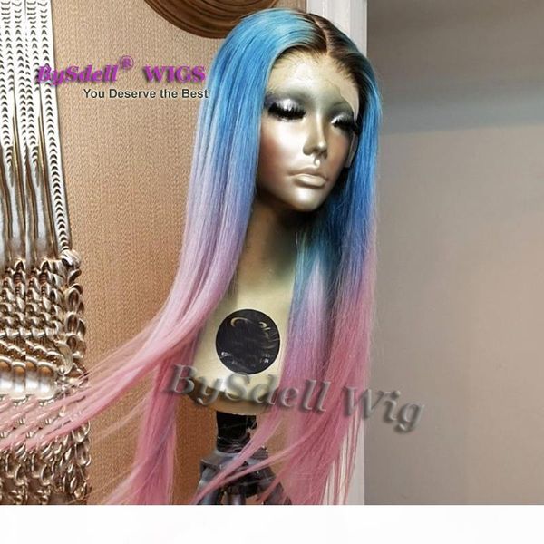 new arrival synthetic black dark roots ombre blue purple color hair wig heat resistant hair for wig straight hair lace front wigs for sale
new arrival synthetic black dark roots ombre blue purple color hair wig heat resistant hair for wig straight hair lace front wigs for sale
