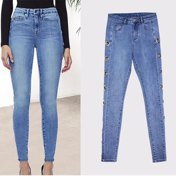 2023sswomen's jeans spring women high waist trousers plus size vintage denim pants skinny bleached cotton pencil side hollow, Blue
2023sswomen's jeans spring women high waist trousers plus size vintage denim pants skinny bleached cotton pencil side hollow, Blue