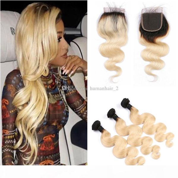 two tone human hair weaves with lace closure 1b 613 blonde ombre hair with 4*4 lace closure bleached knots with virgin baby hair, Black;brown
two tone human hair weaves with lace closure 1b 613 blonde ombre hair with 4*4 lace closure bleached knots with virgin baby hair, Black;brown