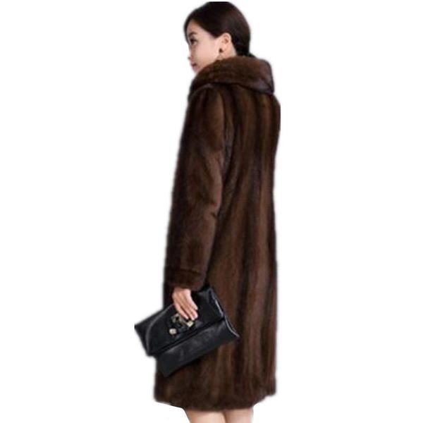 women's fur & faux winter elegant high-end imitation mink coat female warm long middle-aged artificial overcoat large size was thin jac, Black
women's fur & faux winter elegant high-end imitation mink coat female warm long middle-aged artificial overcoat large size was thin jac, Black