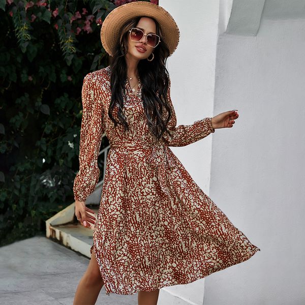 original 2021 spring retro printed midi skirt elegant intellectual temperament commute high waist dress, Black;gray
original 2021 spring retro printed midi skirt elegant intellectual temperament commute high waist dress, Black;gray