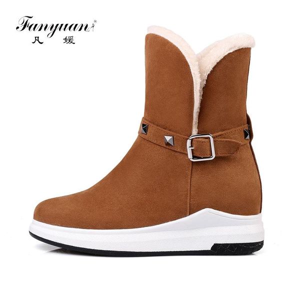 fanyuan fashion solid rivet buckle winter boots soft plush flat snow boots ladies slip-on mid-calf platform women shoes, Black
fanyuan fashion solid rivet buckle winter boots soft plush flat snow boots ladies slip-on mid-calf platform women shoes, Black