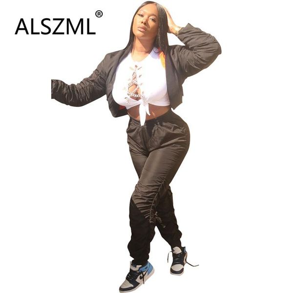 women's tracksuits simple pure color zipper long sleeve crop and pants 2 pieces set casual lady fashion outfits, Gray
women's tracksuits simple pure color zipper long sleeve crop and pants 2 pieces set casual lady fashion outfits, Gray