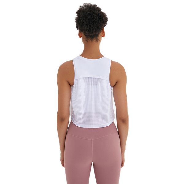 mesh back pleated wrinkled sleeveless vest sold color yoga short sleeve tank gym clothes women blouse running fitness workout yoga top, White
mesh back pleated wrinkled sleeveless vest sold color yoga short sleeve tank gym clothes women blouse running fitness workout yoga top, White