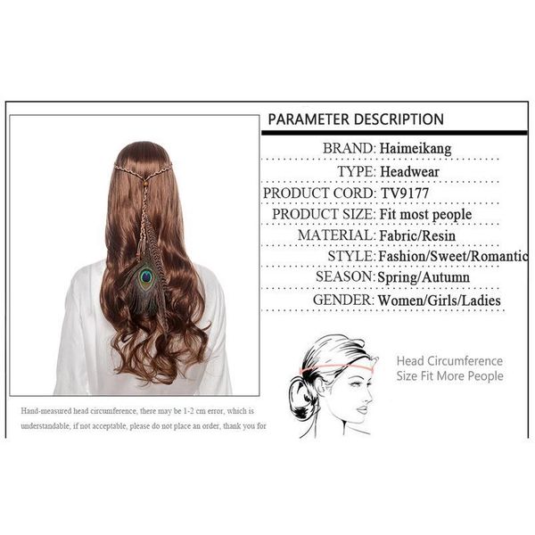 haimeikang new peacock feather braided headband hair head bands accessories for women girl hairband decorations h qylogf
haimeikang new peacock feather braided headband hair head bands accessories for women girl hairband decorations h qylogf