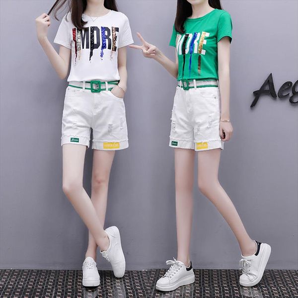 2021 summer cotton womens track suit clothes set 2 piece sequin harajuku letter white jeans shorts pants outfit suit 3xl, Gray
2021 summer cotton womens track suit clothes set 2 piece sequin harajuku letter white jeans shorts pants outfit suit 3xl, Gray