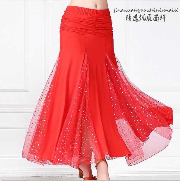 national standard dance skirt girls moden dance suit female sequins half body large skirt practice stage suit d-0049, Black;red
national standard dance skirt girls moden dance suit female sequins half body large skirt practice stage suit d-0049, Black;red