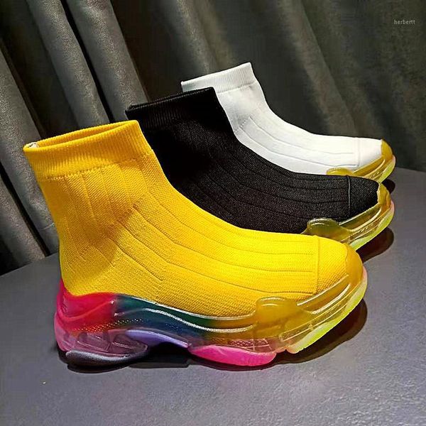 boots stylish platform sock women autumn botas mujer 2021 rainbow sole ankle high heels bota feminina slip on shoes women1, Black
boots stylish platform sock women autumn botas mujer 2021 rainbow sole ankle high heels bota feminina slip on shoes women1, Black