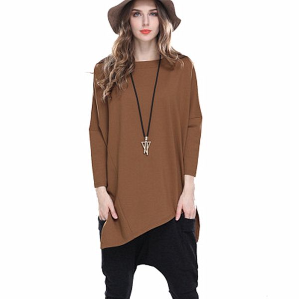 t-shirt long-sleeved bat big-shirt size asymmetric color solid edge mode tension round tissue neck y24t ioqw, White
t-shirt long-sleeved bat big-shirt size asymmetric color solid edge mode tension round tissue neck y24t ioqw, White