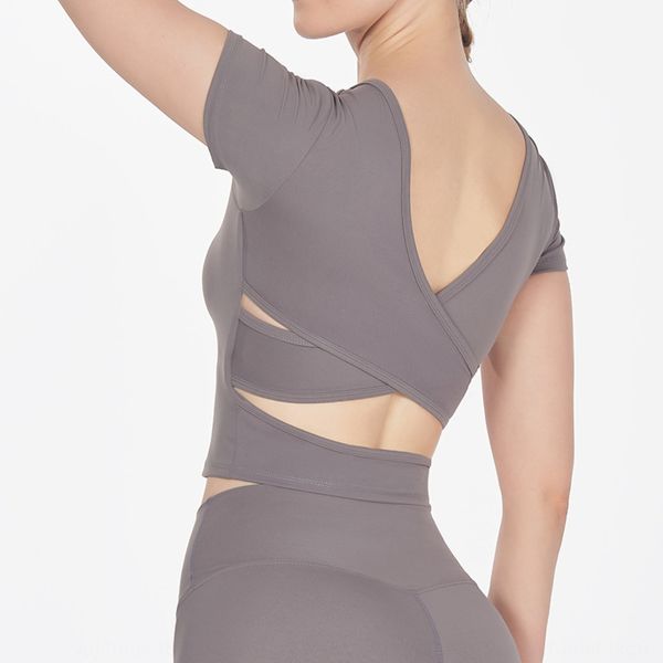 summer tight yoga suit gym sorts running casual solid color short sleeve waist to coat p to keep fit mldui, Gray
summer tight yoga suit gym sorts running casual solid color short sleeve waist to coat p to keep fit mldui, Gray