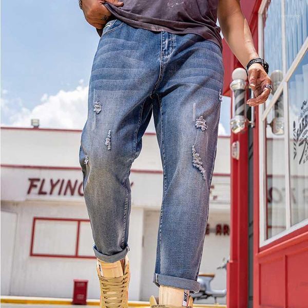 loose plus size nine-point pants stretch loose jeans men plus size28-48 men's fall ripped brand new jeans1, Blue
loose plus size nine-point pants stretch loose jeans men plus size28-48 men's fall ripped brand new jeans1, Blue