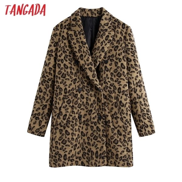 tangada women autumn winter leopard print woolen coat thick long sleeves pocket ladies elegant overcoat be343 201216, Black
tangada women autumn winter leopard print woolen coat thick long sleeves pocket ladies elegant overcoat be343 201216, Black