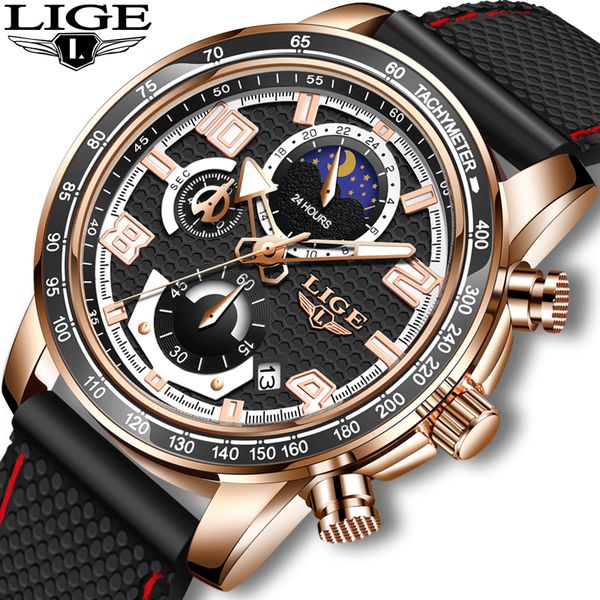 lige official store silicone mens watches brand luxury gold quartz watch for men 24 hour moon phase waterproof chronograph, Silver
lige official store silicone mens watches brand luxury gold quartz watch for men 24 hour moon phase waterproof chronograph, Silver