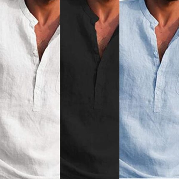 2020 long sleeve v-neck casual beach linen wear 2020 men's long shirt sleeve v-neck casual beach linen shirt men's wear qfxe3, Blue
2020 long sleeve v-neck casual beach linen wear 2020 men's long shirt sleeve v-neck casual beach linen shirt men's wear qfxe3, Blue