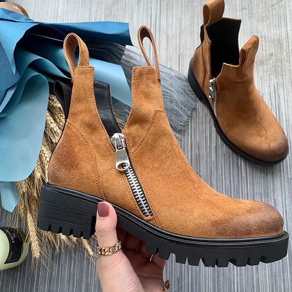 boots women 2021 autumn winter platform chunky zipper mid heel increased ladies comfortable high female shoes, Black
boots women 2021 autumn winter platform chunky zipper mid heel increased ladies comfortable high female shoes, Black