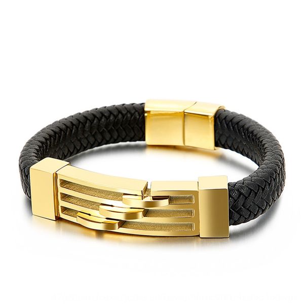 motorcycle trendy man simple jewelry man woven leather titanium steel bracelet personalized stainless steel bracelet jewelry hhy2y, Golden;silver
motorcycle trendy man simple jewelry man woven leather titanium steel bracelet personalized stainless steel bracelet jewelry hhy2y, Golden;silver