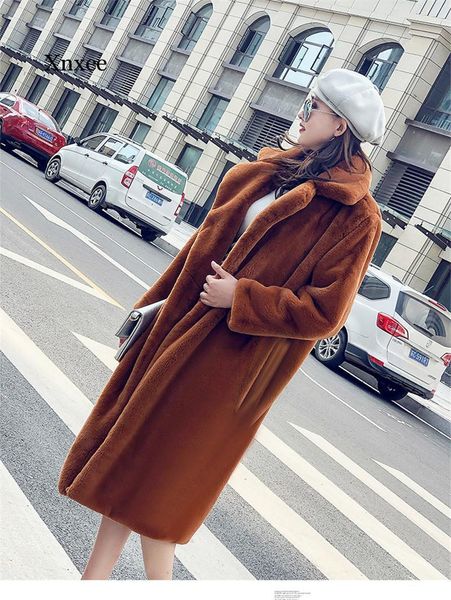 winter solid warm long mink cashmere faux fur female coats female lapel outerwear thick jacket women long overcoat clothing, Black
winter solid warm long mink cashmere faux fur female coats female lapel outerwear thick jacket women long overcoat clothing, Black
