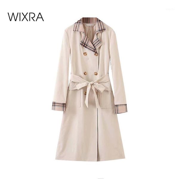 wixra womens trench jackets with sashes double breasted basic plaid patchwork long coat chic female high street outerwear1, Tan;black
wixra womens trench jackets with sashes double breasted basic plaid patchwork long coat chic female high street outerwear1, Tan;black