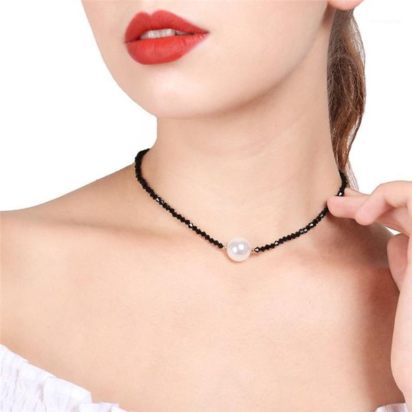 korean simple small black crystal beads choker necklace women neck jewelry glass ball short collares femme necklaces & pendants1, Golden;silver
korean simple small black crystal beads choker necklace women neck jewelry glass ball short collares femme necklaces & pendants1, Golden;silver