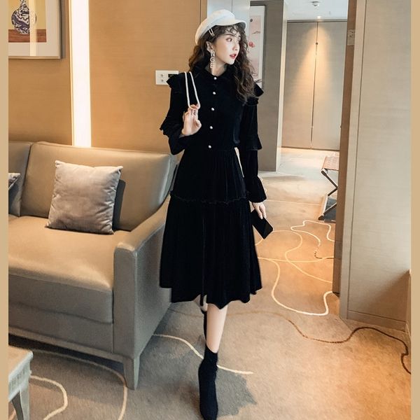 b9ikk internet celebrity goddess fan velvet 2020 fall/winter s women's two-piece fashionable medium-length dresslong skirt dress dress, Gray
b9ikk internet celebrity goddess fan velvet 2020 fall/winter s women's two-piece fashionable medium-length dresslong skirt dress dress, Gray