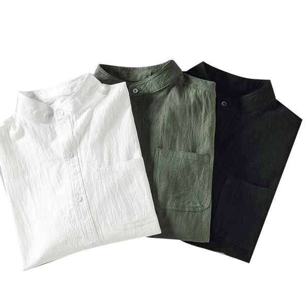 men's half sleeve shirts simple summer loose adjustable solid t-shirts with pocket male lapel neck leisure m-4xl, White;black
men's half sleeve shirts simple summer loose adjustable solid t-shirts with pocket male lapel neck leisure m-4xl, White;black