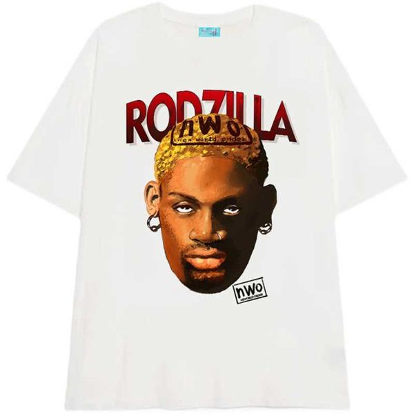 men's t-shirts american rodman white short sleeve t-shirt men's and women's high street hip hop oversize fashion brand ins to, White;black
men's t-shirts american rodman white short sleeve t-shirt men's and women's high street hip hop oversize fashion brand ins to, White;black