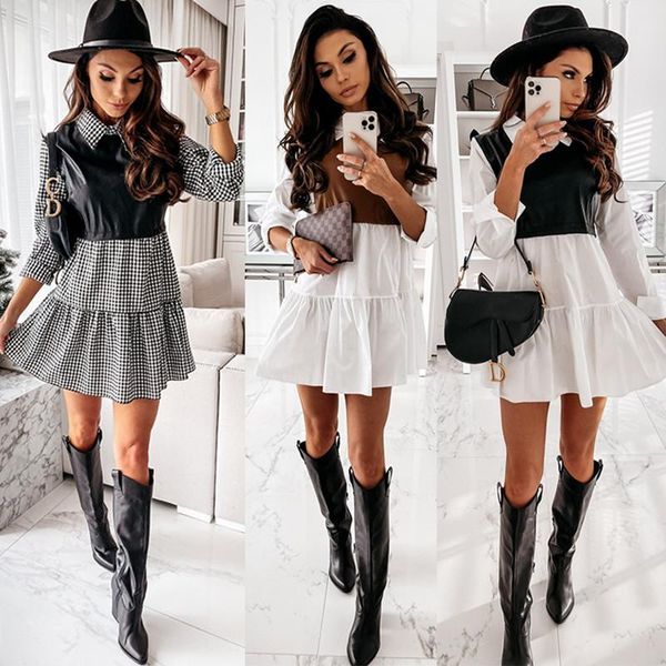 long sleeve casual loose tunic dress clothes-women bobo chic hippy women clothes ruffles turn-down collar plaid women-dress mini, Black;gray
long sleeve casual loose tunic dress clothes-women bobo chic hippy women clothes ruffles turn-down collar plaid women-dress mini, Black;gray