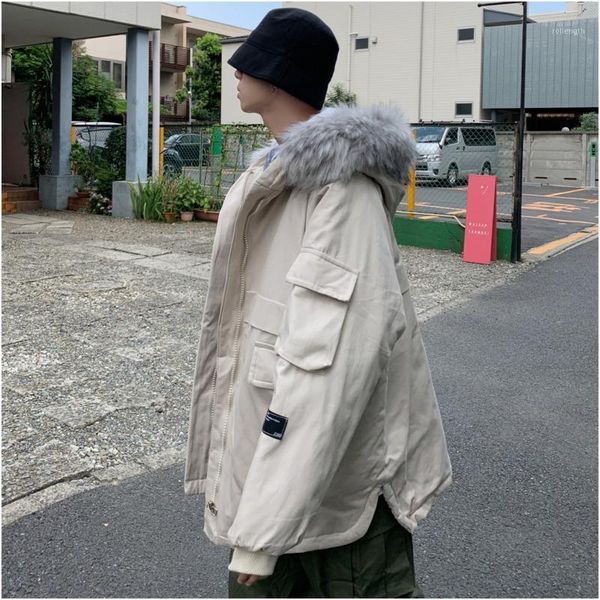 2019 winter new chic trend hooded fur collar long section cotton coat tooling warm thick solid color jacket black red / beige1
2019 winter new chic trend hooded fur collar long section cotton coat tooling warm thick solid color jacket black red / beige1