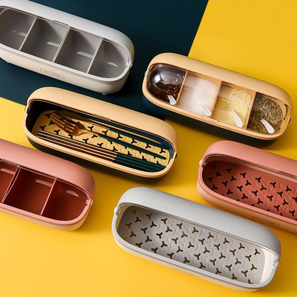 spice condiment box 4 cells transparent spices seasoning storage container case drain cutlery box kitchen knife fork organizer
spice condiment box 4 cells transparent spices seasoning storage container case drain cutlery box kitchen knife fork organizer