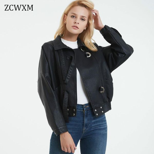 women's leather & faux spring/autumn motorcycle jackets women turn-down collar female short coats drop-shoulder punk outerwear, Black
women's leather & faux spring/autumn motorcycle jackets women turn-down collar female short coats drop-shoulder punk outerwear, Black
