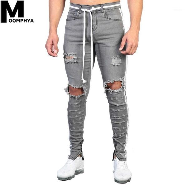 moomphya 2020 new side stripes holes skinny jeans men streetwer hip hop zipper ripped jeans denim male long pants men1, Blue
moomphya 2020 new side stripes holes skinny jeans men streetwer hip hop zipper ripped jeans denim male long pants men1, Blue