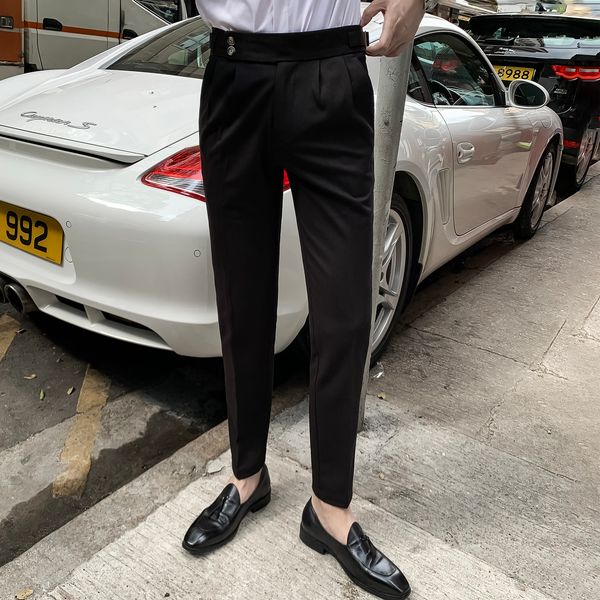 daio mens korean spring summer men's solid color double breasted trousers slim feet casual british capris
daio mens korean spring summer men's solid color double breasted trousers slim feet casual british capris