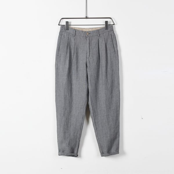 a95 summer new loose casual stripe mid waist linen capris fashion versatile small trousers trousers and trouserstrendy men's pants oe9b, Blue
a95 summer new loose casual stripe mid waist linen capris fashion versatile small trousers trousers and trouserstrendy men's pants oe9b, Blue