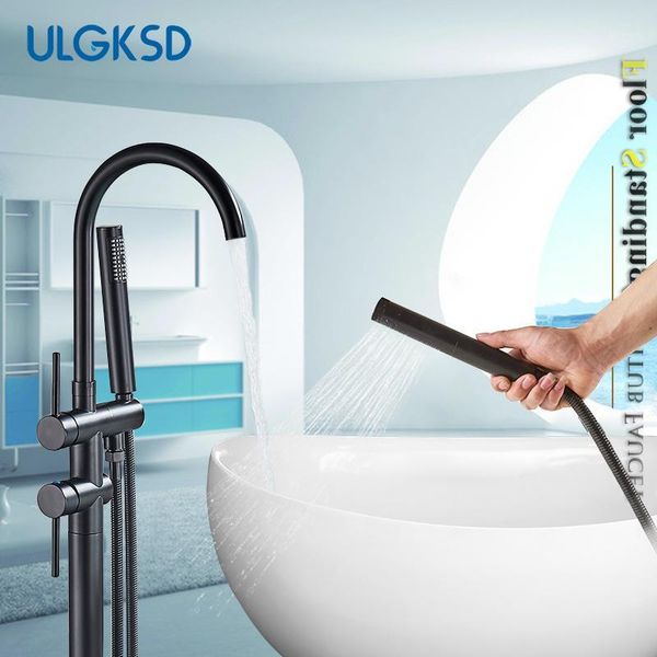 ulgksd black bathtub floor stand faucet mixer single handle mixer tap 360 rotation spout with abs handshower bath shower1
ulgksd black bathtub floor stand faucet mixer single handle mixer tap 360 rotation spout with abs handshower bath shower1