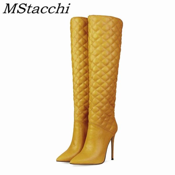 mstacchi woman plaid sewing solid thin heels a paint boots pointed toe slip on concise lady thigh boots winter knee, Black
mstacchi woman plaid sewing solid thin heels a paint boots pointed toe slip on concise lady thigh boots winter knee, Black