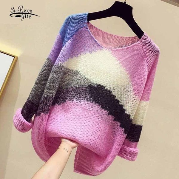 striped color-block long sleeve loose fashion v-neck knitted sweater women thin hollow lazy spring sweater pullover female 12198, White;black
striped color-block long sleeve loose fashion v-neck knitted sweater women thin hollow lazy spring sweater pullover female 12198, White;black