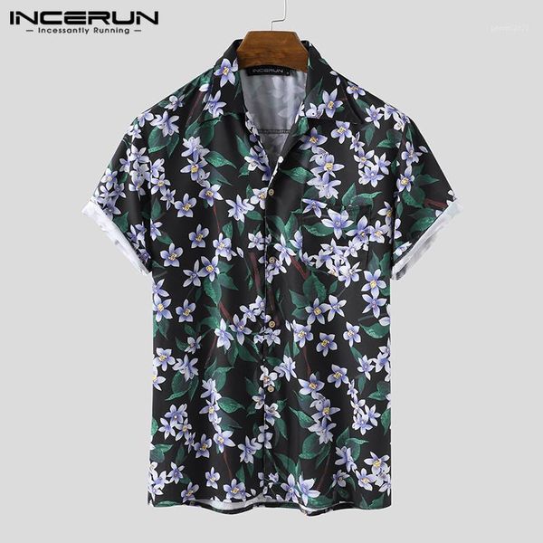 men's casual shirts 2021 men short sleeve lapel shirt summer hawaiian vacation blusas fashion flower printed breathable blouse plus siz, White;black
men's casual shirts 2021 men short sleeve lapel shirt summer hawaiian vacation blusas fashion flower printed breathable blouse plus siz, White;black