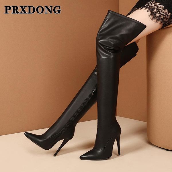 new women over the knee high boots autumn winter microfiber leather shoes woman thin high heels pointed toe dance boots 43, Black
new women over the knee high boots autumn winter microfiber leather shoes woman thin high heels pointed toe dance boots 43, Black