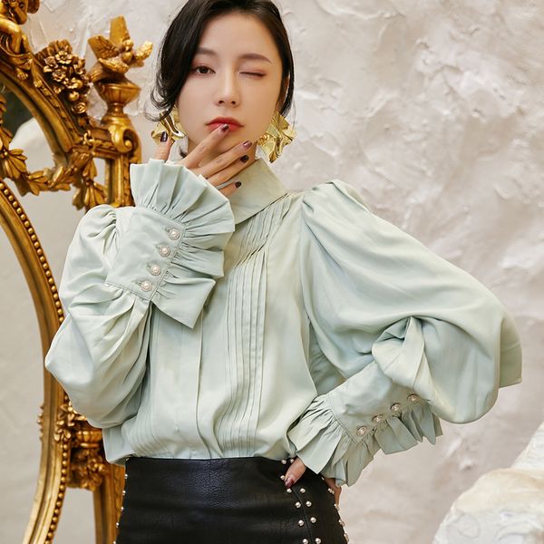2021 new korean style design dress long sleeve shirt high-quality high-end elegant female office streetwear ymgi, White
2021 new korean style design dress long sleeve shirt high-quality high-end elegant female office streetwear ymgi, White