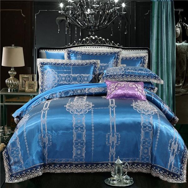 flowers jacquard bedding set /king size bed set 4pcs cotton silk lace ruffles duvet cover bed sheet sets1
flowers jacquard bedding set /king size bed set 4pcs cotton silk lace ruffles duvet cover bed sheet sets1